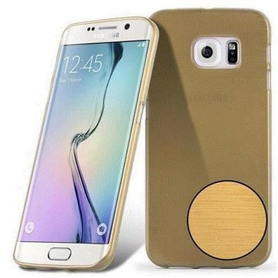 Cadorabo Hülle kompatibel mit Samsung Galaxy S6 EDGE in GOLD - Schutzhülle aus ...