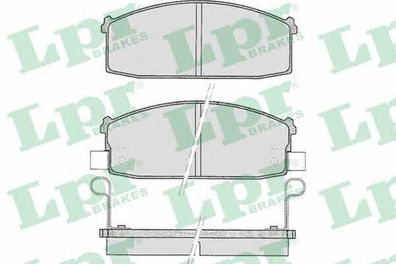 LPR Bremsbelagsatz 05P527 für Nissan Stanza 2840822 572233B GDB1020 598123