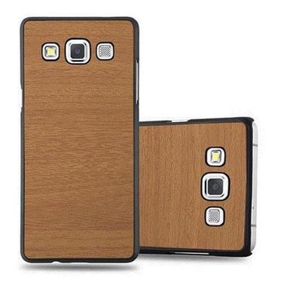 Cadorabo Hülle kompatibel mit Samsung Galaxy A5 2015 in WOODY BRAUN - Hard Case ...