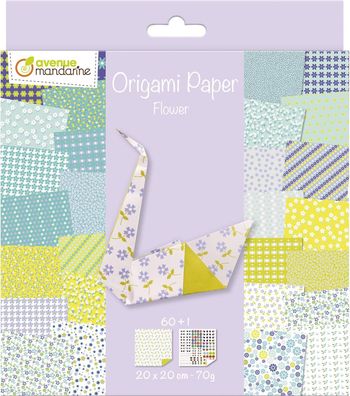 Avenue Mandarine 52507O Origami color Papier (quadratisch, 20 x 20 cm, mit Faltanl...