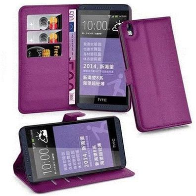 Cadorabo Hülle kompatibel mit HTC Desire 816 in MANGAN Violett - Schutzhülle mit ...