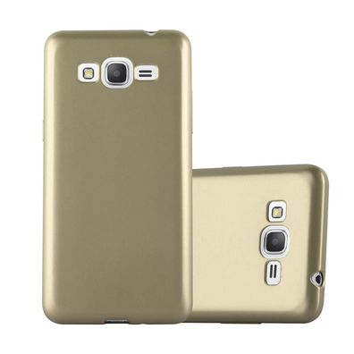 Cadorabo Hülle kompatibel mit Samsung Galaxy GRAND PRIME in Metallic GOLD - Schutz...