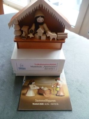 Romy Thiel Winterkinder, Marktbude Spielwaren, Erzgebirge, Miniatur
