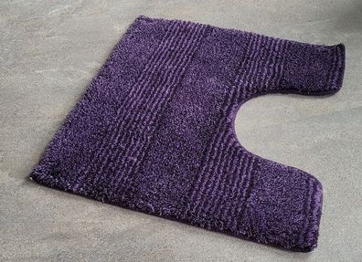 Balance Aubergine Lila Purple Violet 55x50 cm. WC-Vorleger mit Ausschnitt