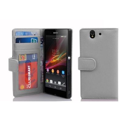Cadorabo Hülle für Sony Xperia Z in Magnesium WEIß Handyhülle mit Magnetverschluss...