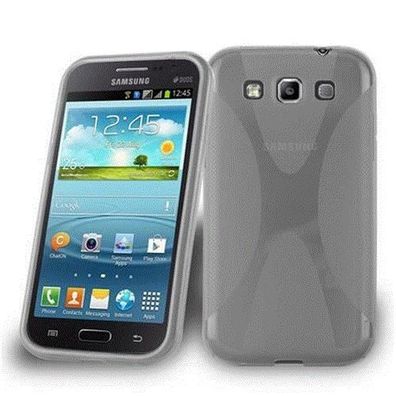 Cadorabo Hülle kompatibel mit Samsung Galaxy WIN in HALB Transparent - Schutzhülle...