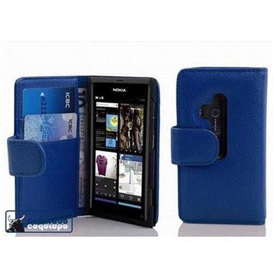 Cadorabo Hülle für Nokia Lumia 800 in KÖNIGS BLAU Handyhülle aus strukturiertem ...