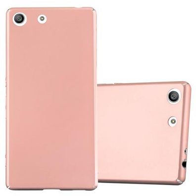 Cadorabo Hülle kompatibel mit Sony Xperia M5 in METALL ROSÉ GOLD - Hard Case Schut...