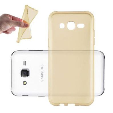 Cadorabo Hülle kompatibel mit Samsung Galaxy J3 2015 in Transparent GOLD - Schutzh...