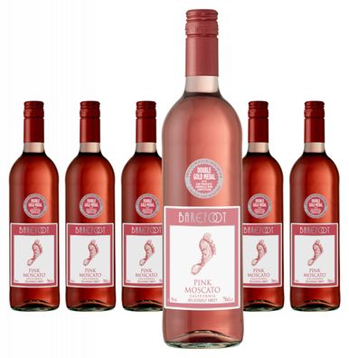 6 x Barefoot Pink Moscato