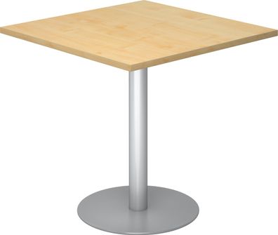 bümö Besprechungstisch, Esstisch klein, Tisch eckig 80x80 cm - kleiner Esstisch Ahorn