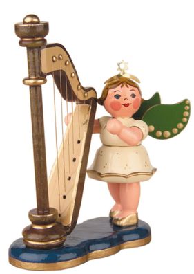 Hubrig Volkskunst 'Engel mit Harfe - klein 6,5cm'