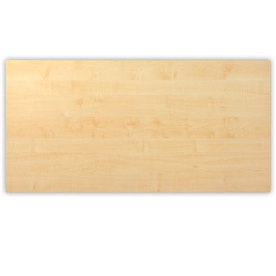 bümö Tischplatte 200x100 cm in Ahorn, Schreibtischplatte aus Holz, Holzplatte, Spanpl