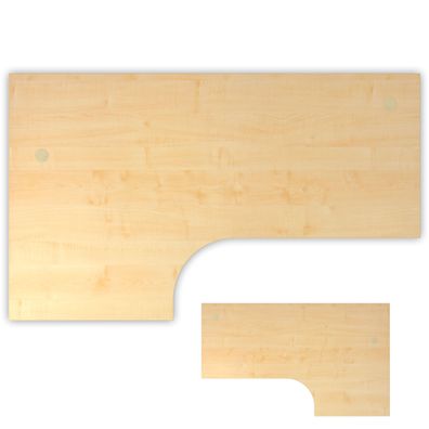 bümö Tischplatte 200x120 cm in Ahorn, Schreibtischplatte aus Holz, Holzplatte, Spanpl