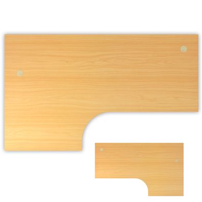 bümö Tischplatte 200x120 cm in Buche, Schreibtischplatte aus Holz, Holzplatte, Spanpl