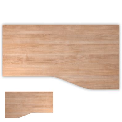 bümö Tischplatte 180x100 cm in Nussbaum, Schreibtischplatte aus Holz, Holzplatte, Spa