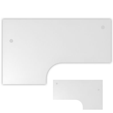 bümö Tischplatte 200x120 cm in weiß, Schreibtischplatte aus Holz, Holzplatte, Spanpla