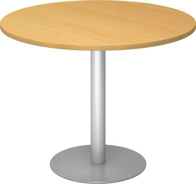 bümö Besprechungstisch, Esstisch klein, Tisch rund 100 cm - kleiner Esstisch Buche, R