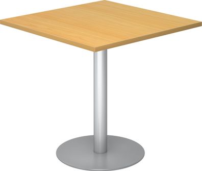 bümö Besprechungstisch, Esstisch klein, Tisch eckig 80x80 cm - kleiner Esstisch Buche