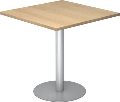 bümö Besprechungstisch, Esstisch klein, Tisch eckig 80x80 cm - kleiner Esstisch Eiche