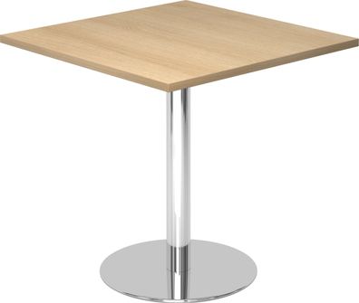 bümö Besprechungstisch, Esstisch klein, Tisch eckig 80x80 cm - kleiner Esstisch Eiche