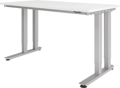bümö Schwerlast-Tisch elektrisch verstellbar bis 350 kg, Tischplatte 160 x 80 cm in w