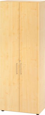 bümö Aktenschrank abschließbar, Büroschrank Holz 80cm breit in Ahorn - abschließbarer