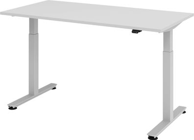 bümö elektrisch höhenverstellbarer Schreibtisch grau 160x80 cm - Schreibtisch höhenve