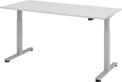 bümö elektrisch höhenverstellbarer Schreibtisch grau 180x80 cm - Schreibtisch höhenve