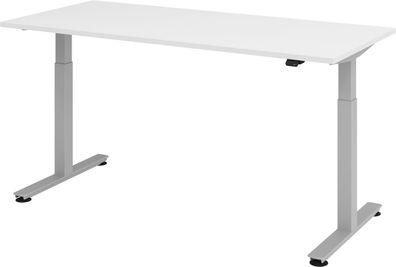 bümö elektrisch höhenverstellbarer Schreibtisch weiß 180x80 cm - Schreibtisch höhenve