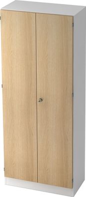 bümö office Aktenschrank abschließbar, Büroschrank groß aus FSC-Holz, 80cm breit in W