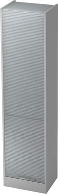 bümö Rollladenschrank "5 OH" abschließbar in Grau/ Silber mit Bogengriff