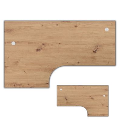 bümö Tischplatte 200x120 cm in Asteiche, Schreibtischplatte aus Holz, Holzplatte, Spa