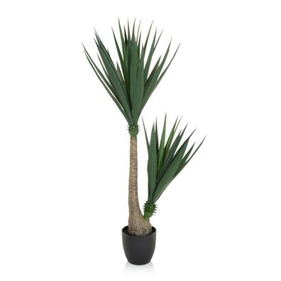 bümö plants Yucca Kunstbaum - Täuschend echte Palmlilie, geruchlose Premium Kunstpfla