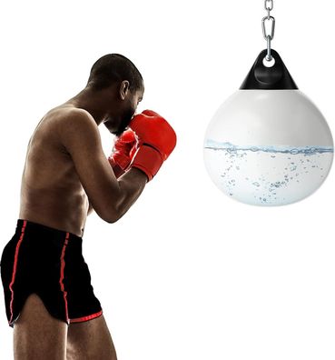 Wasserboxsack, 50 kg Boxing Punching Bag mit Verstellbarer Metallkette, Punchingsack