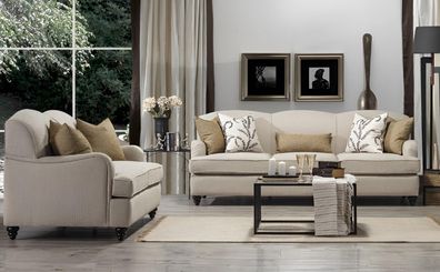 Wohnzimmer Sofagarnitur Zweisitzer mit Dreisitzer Luxus Sofa Design Einrichtung