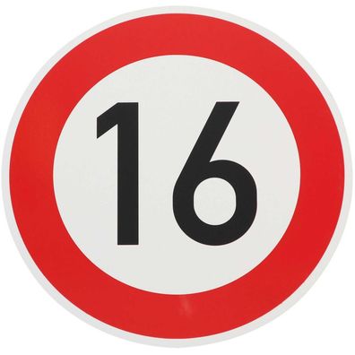 Original Verkehrszeichen Nr. 250 Höchstgeschwindigkeit 16 km/ h Verkehrsschild