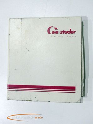 Studer Steuerungsunterlagen / Logbuch S60cnc