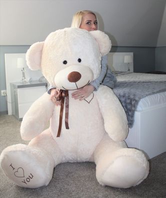 Großer Teddybär 190cm | XXL Kuscheltier | Beige