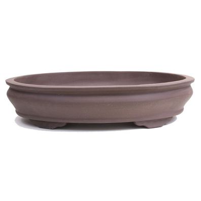 Bonsai - Schale oval 60 x 45,5 x 13,5 cm, unglasiert, braun, frostfest 40834
