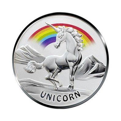 Silbermünze Fiji Unicorn Farbe 1 oz 2023 Asian Mythical Creatures Einhorn 999 BU