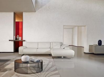 Ecksofa L Form Luxus Wohnzimmer Möbel Sofa Design Weiß Italienische Möbel Neu