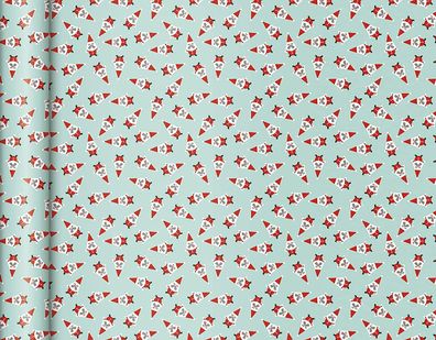 Clairefontaine 223886C - Tiny Roll Geschenkpapier 5x0,35m Weihnachtsmann