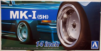 Aoshima 054383 Mk-I (5H) 14 Zoll Felgen+ Reifen Liberty Walk 1:24 # 67