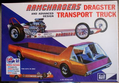 MPC 970 Ramchargers Dragster + Transport Truck 1:25