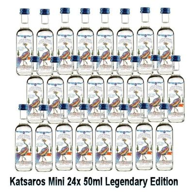 Ouzo Katsaros aus Tirnavos 24x 50ml Legendary Edition im Mini Display
