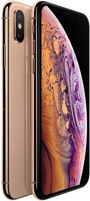 Apple iPhone XS - 64GB - Gold inkl. Silikon Case & Schutzglas - 100% Kapazität -