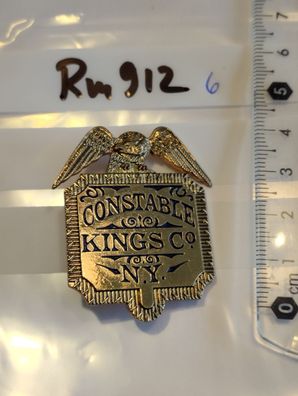 Polizei Brustabzeichen USA Constable Kings Co N.Y Göde Replik (rm912)
