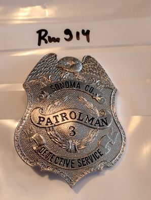 Polizei Brustabzeichen USA Sonoma Co Göde Replik (rm914)