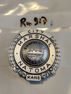 Polizei Brustabzeichen USA Natoma Marshal Göde Replik (rm917)